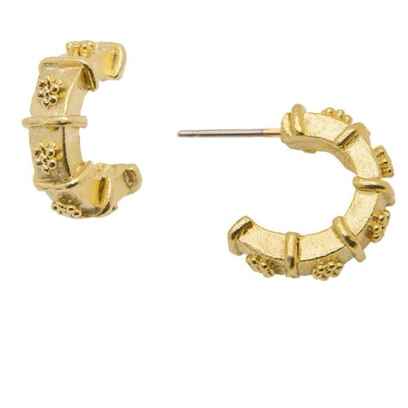 Susan Shaw mini gold hoops - Picture 1 of 1